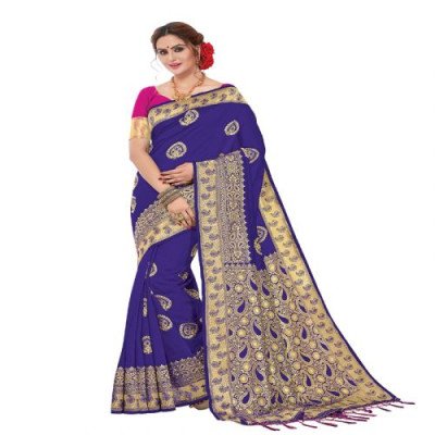 Salem Banarasi Silk Saree With Blouse Piece