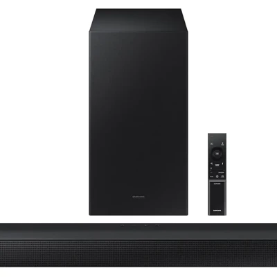 SAMSUNG HW-B55E/XL Wireless Subwoofer, Dolby 2ch & DTS Virtual X 410 W Bluetooth Soundbar??(Black, 2.1 Channel)