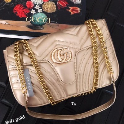 Designer Soft Gold Women Handbags