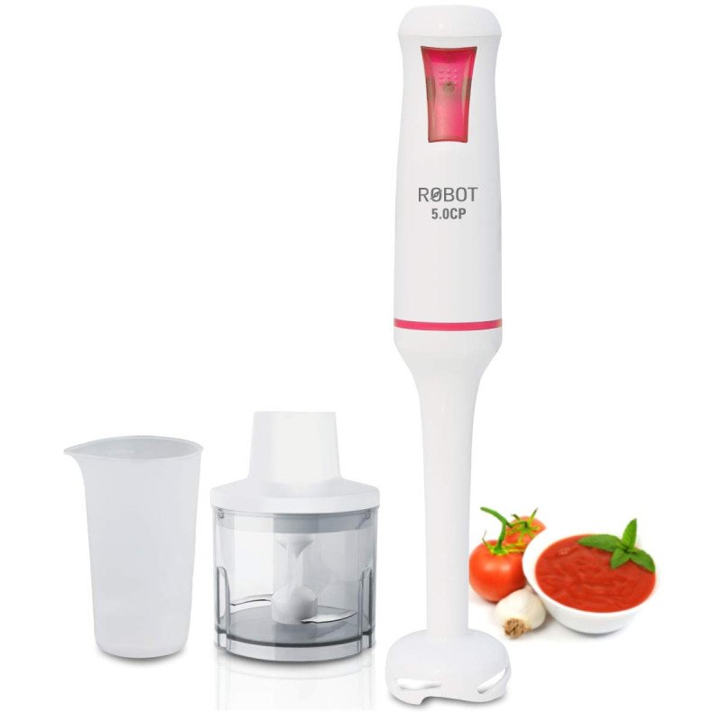 Inalsa Robot 5.0 CP With Chopper DC Motor 500 W Chopper, Hand Blender??(White, Pink)