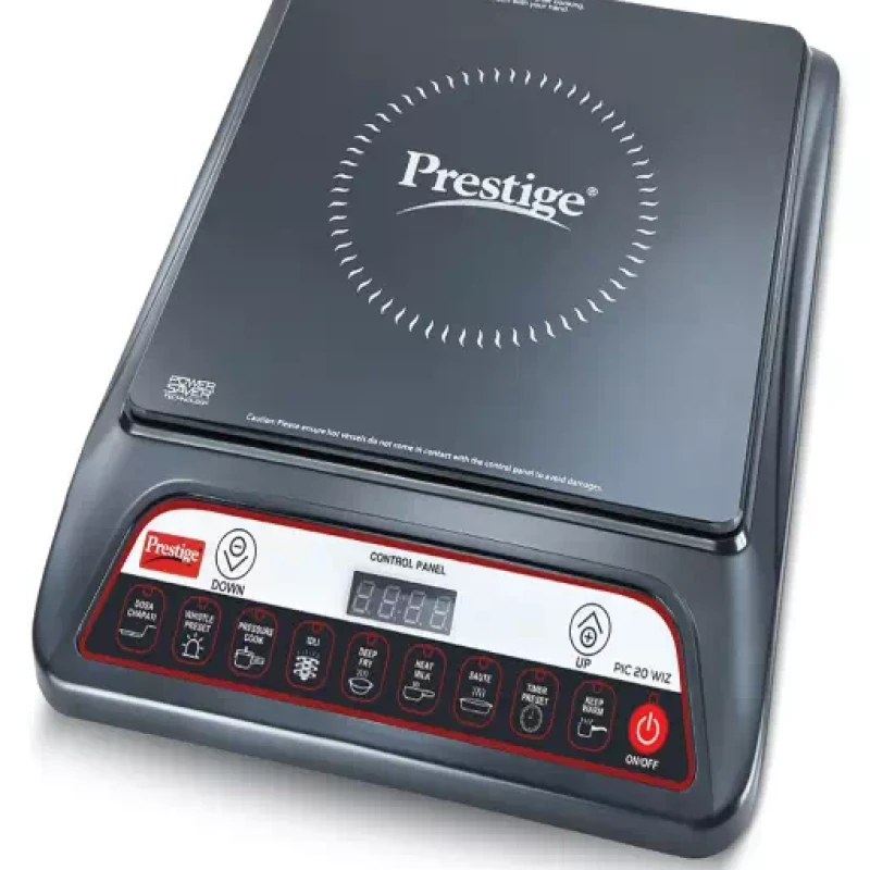 Prestige PIC 20 WIZ(Automatic Whistle Counter, Indian Menu Option) Induction Cooktop??(Black, Touch Panel)