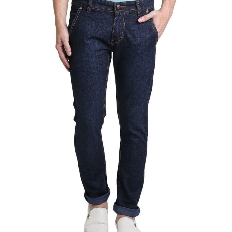  Seasons Navy Slim Fit Solid Jeans