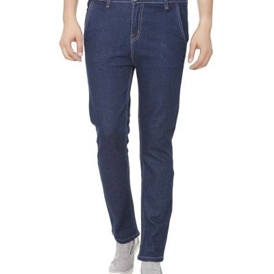  Seasons  Navy Slim Fit Solid Jeans