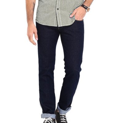  Seasons Navy Cotton Stretchable Slim Jeans