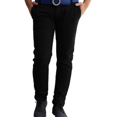  Seasons Black Slim Fit Solid Jeans