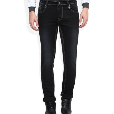  Seasons Black Slim Faded Jeans