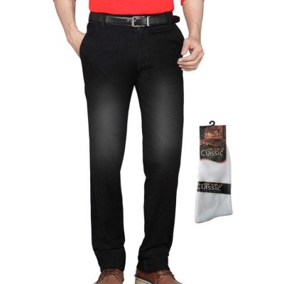   Seasons Black Slim Faded Jeans