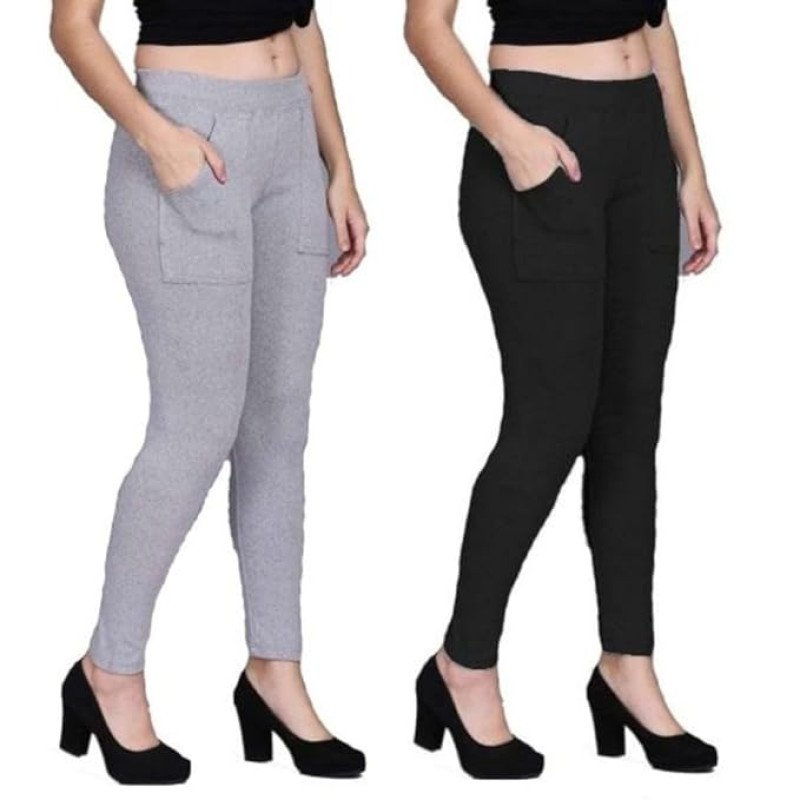 Trendy Womens Pocket Jeggings Combo  2 