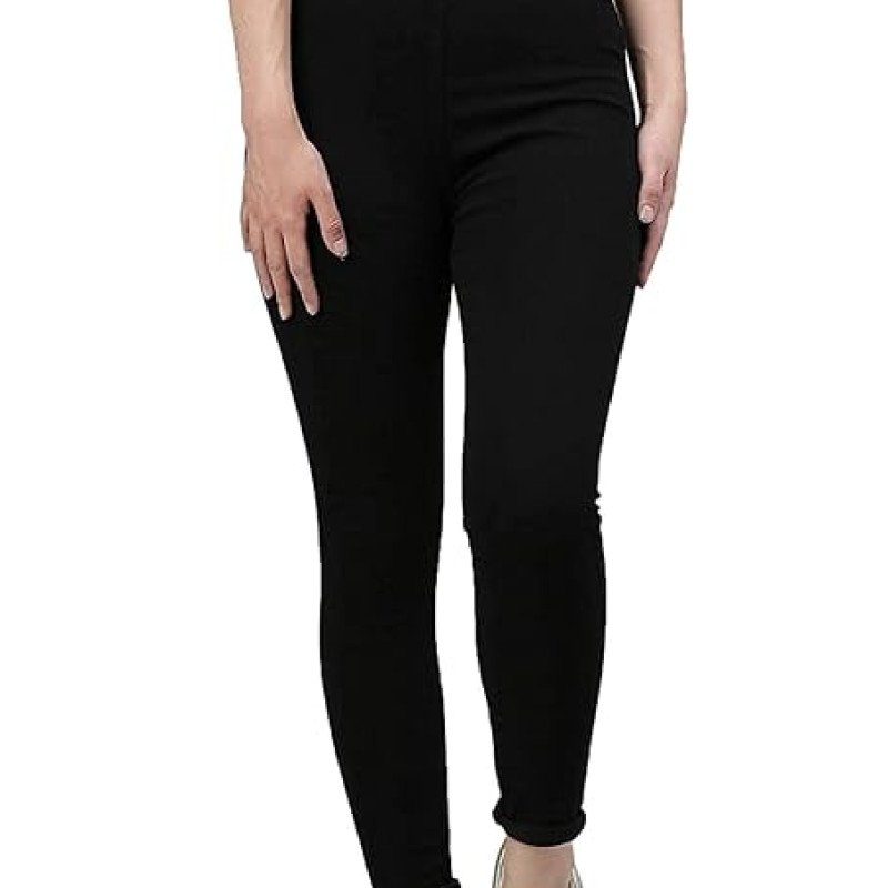 Black Womens Slim Fit Denim Lycra Stretchable Jeggings