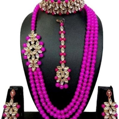 Classic Purple Alloy Women's Jewellery Set 