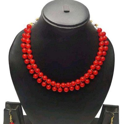 Allure Maroon Non-Adjustable Jewellery Sets