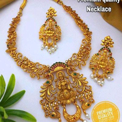 Unique Gold Plated Matte Jewellery Sets