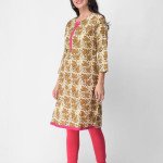 Aagam Fashionable Three-Quarter Sleeves Kurtis