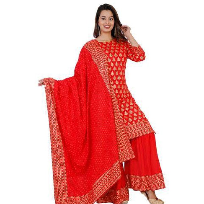 Myra Fabulous Red Women Kurta Sets