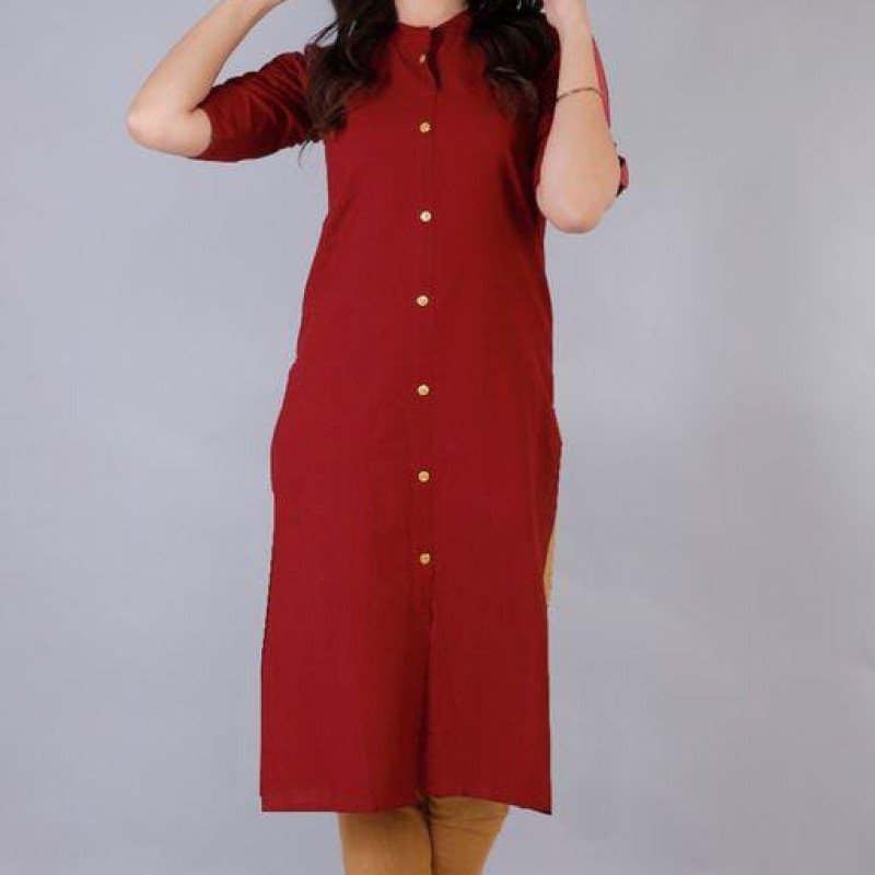 Banita Drishya Maroon Kurtis