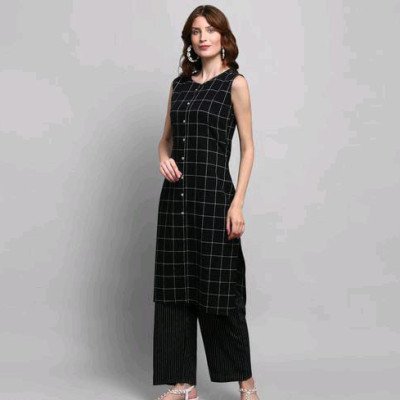 Adrika Fashionable Black Women Kurta Sets