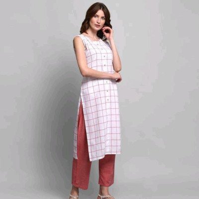 Adrika Stylish White Women Kurta Sets