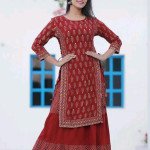 Alisha Petite Maroon Printed Kurtis