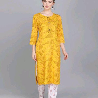 Jivika Stylish Yellow Women Kurta Sets