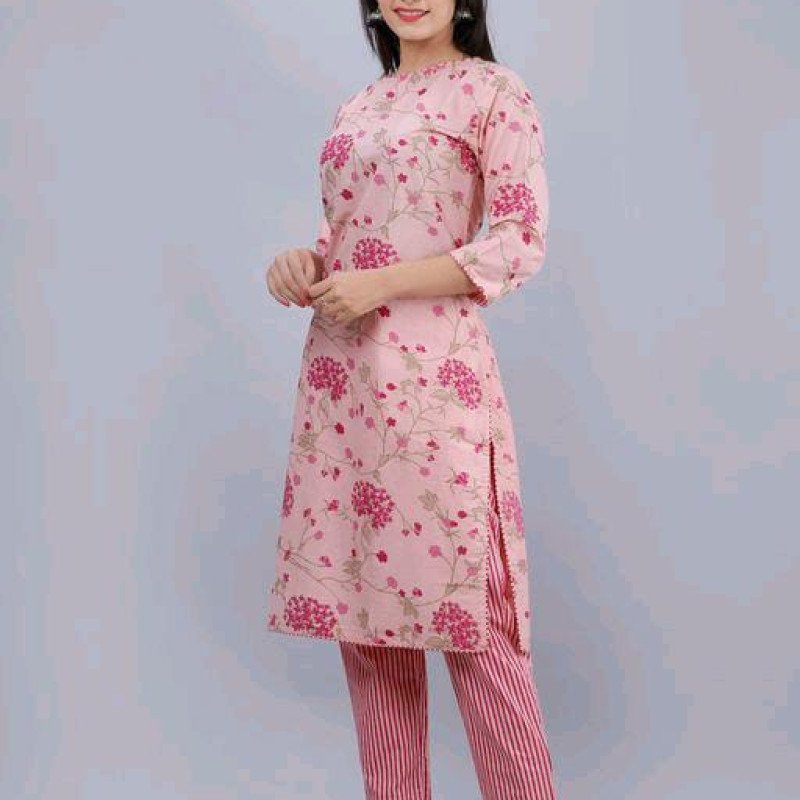 Alisha Superior Pink Printed Women Kurta Sets