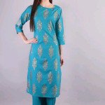 Banita Attractive Blue Women Rayon Kurta Sets