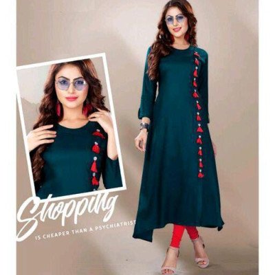 Alisha Classy Navy Heavy Rayon Kurtis