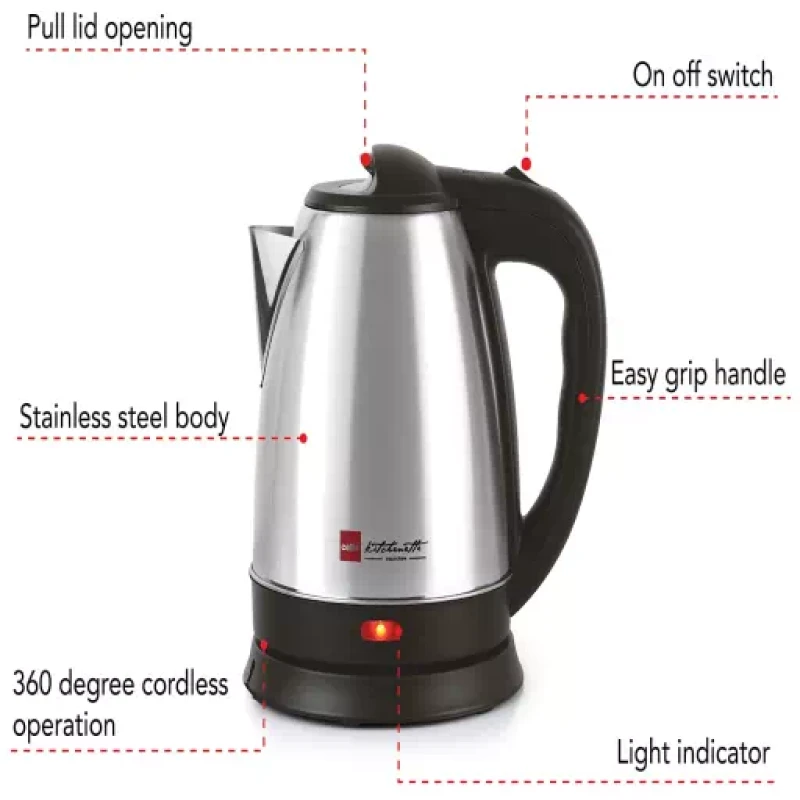 Cello Electric Kettle Quick Boil- Popular, Black, 1.5 Ltr Electric Kettle??(1.5 L, Black)