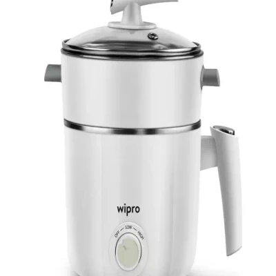 Wipro Vesta multicooker Kettle Dual Temperature Control Triple Protection 600 Watt Multi Cooker Electric Kettle??(1.2 L, White)