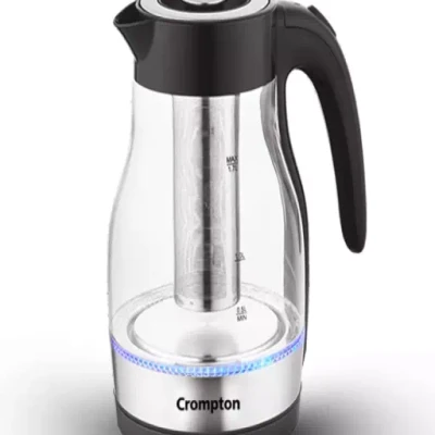 Crompton Deluxehot 1.7 Ltr Electric Kettle??(1.7 L, Black and Steel finish)