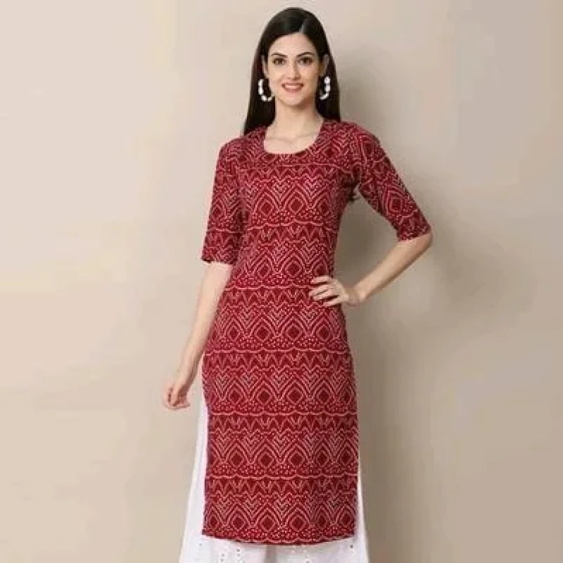 Aakarsha Sensational Red Printed Kurtis