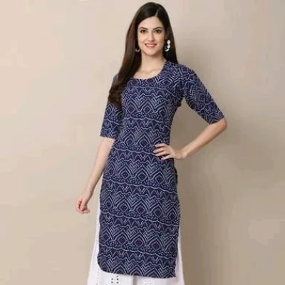 Aakarsha Classic Blue Printed Kurtis