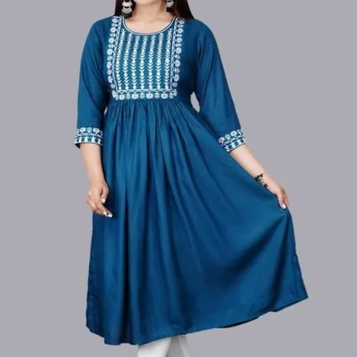 Trendy Blue Drishya Embroidered Kurtis