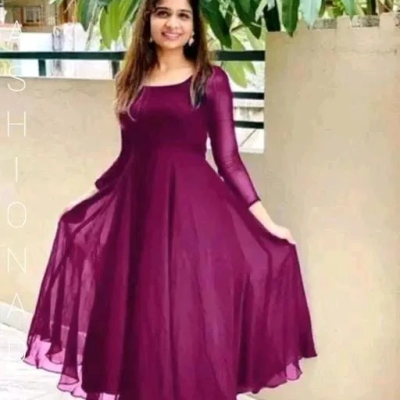 Aishani Voguish Georgette Purple Kurtis