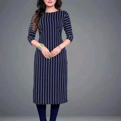 Aagyeyi Graceful Navy Striped Kurtis