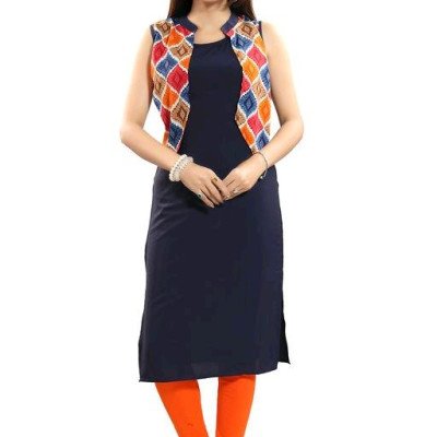 Classy Blue Printed Womens Kurta Sets