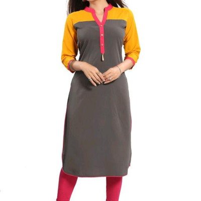 Stylish Womens Grey Printed Kurta Sets