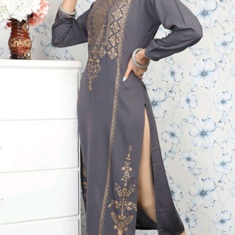 Stylish Grey Designer Women's Kurti