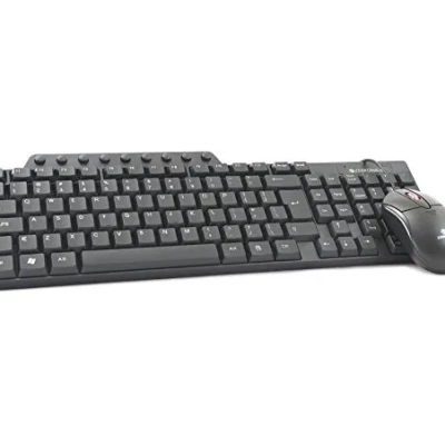 Zebronics JUDWAA 555 Combo Mouse and Wired USB Laptop Keyboard??(Black)