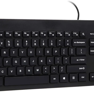 Zebronics ZEB-K4000M USB Wired Keyboard with 107 Keys, Silent Operation, Chiclet Keypad, Multimedia Keys, Gold Plated Wired USB Desktop Keyboard??(Black)