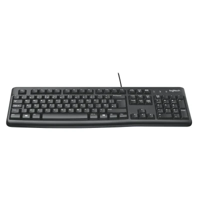 Logitech K120 Full-Size, Spill-Resistant, Curved Space Bar Wired USB Desktop Keyboard