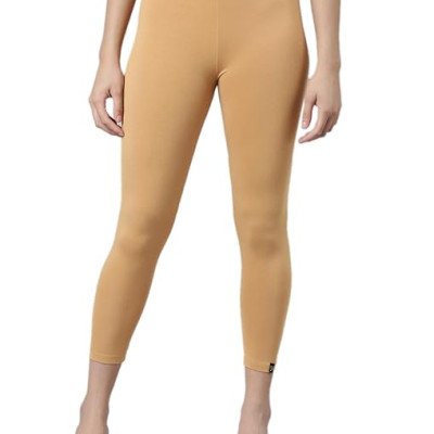 Mustard Skinny Fit High Ankle Length Leggings