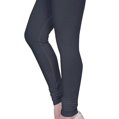 Grey Plus Size Ultra Soft Churidar Cotton Lycra Leggings