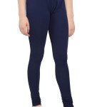 Navy Plus Size Ultra Soft Churidar Cotton Lycra Leggings