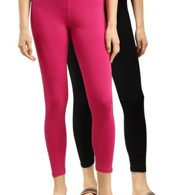 Classy Women Cotton Ankle Length Leggings Pk 2