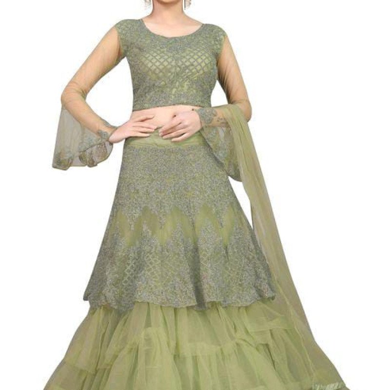 Banita Pretty Green Women Lehenga