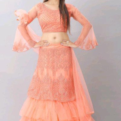 Banita Orange Women Lehenga