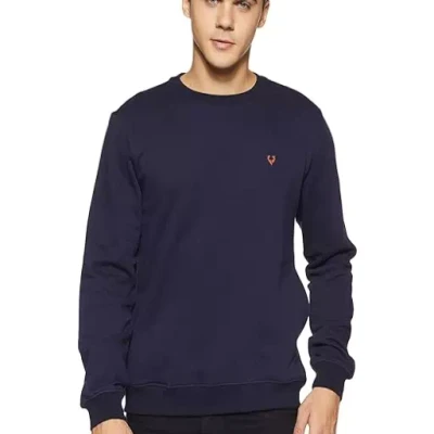 Navy Men's Cotton Crew Neck SweaT-Shirt