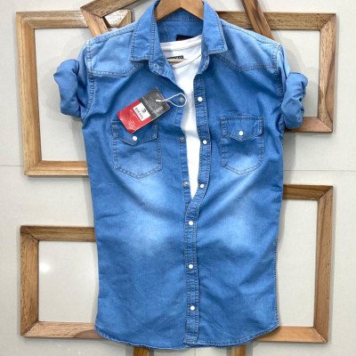 Seasons Blue Denim Full Sleeves Men Shirt