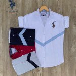 Seasons White Men Cotton Shirts