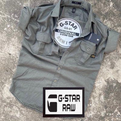 Designer Men Grey Full Sleeve Cargo Shirts